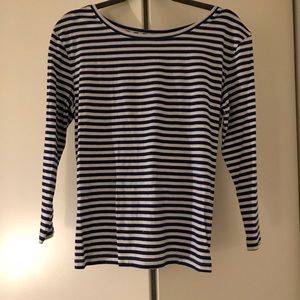 BNWT J Crew Stripe Twist-Back Tee - SIZE M